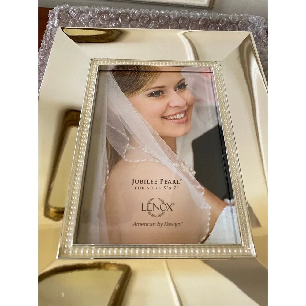 Lenox Jubilee Pearl 5x7 Picture Frame Wedding Anniversary NIB